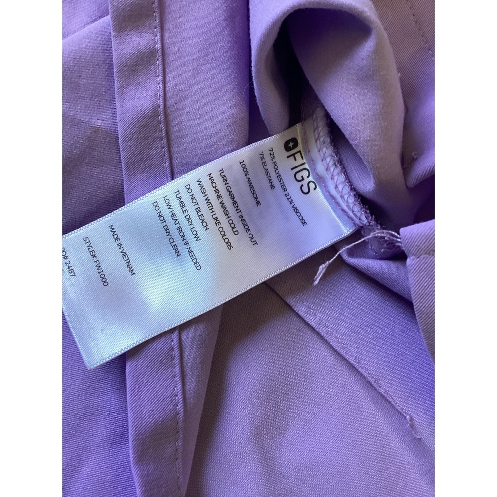 FIGS Technical Collection Purple V-Neck Scrub Top XL FW1000 Womens Short Sleeve - Picture 6 of 8